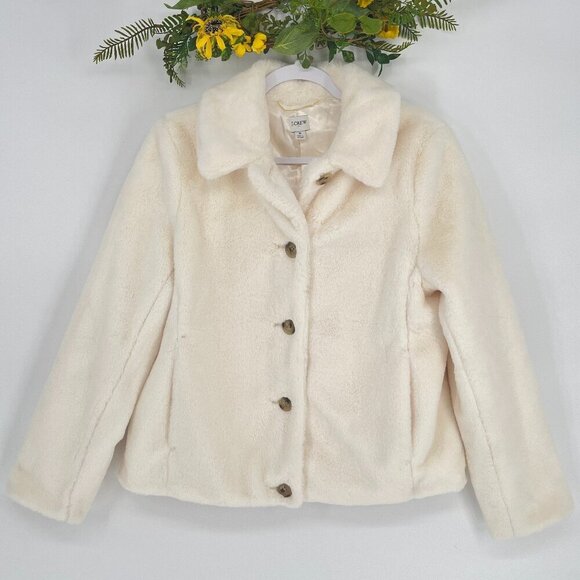 JCrew Factory Faux-fur coat - Picture 2 of 9